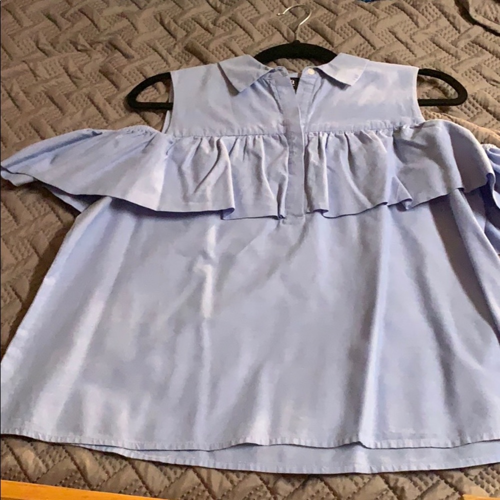 Blue collared shirt